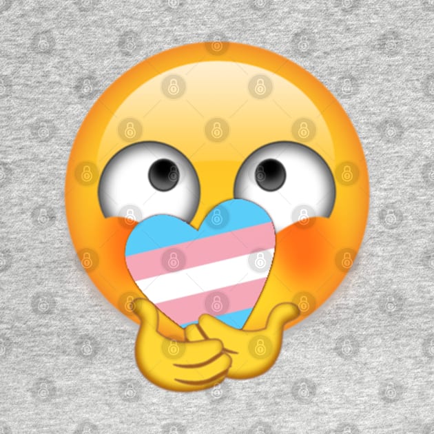 Trans Shy Heart Emoji by metanoiias